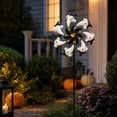 thumbnail image 6 of White Ghost Wind Spinner Metal Garden Stake Witch Hat Rotating Sculpture, 6 of 7