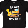 thumbnail image 4 of Inktastic I'm 1 and Crushing It Construction 1st Birthday Boys or Girls Long Sleeve Baby Bodysuit, 4 of 5