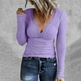 thumbnail image 2 of Summer Tops for Women Short Sleeve Athletic Tops Workout Shirts Women Woman Long Sleeved Shirts Causal Loose Football Shirt Short Sleeve Casual Casual Purple M, 2 of 6