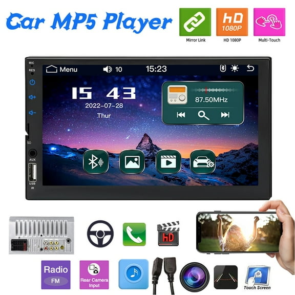 7''  Car Stereo MP5 Player FM/USB/AUX/TF MirrorLinkauto Multimedia CARPLAY/Android Auto Car RadioTouch Screen Car Audio
