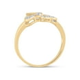 thumbnail image 3 of FB Jewels 10kt Yellow Gold Womens Round Diamond Double Heart Ring 1/20 Cttw Size 7.5, 3 of 4