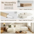 thumbnail image 5 of 130" Cloud Sectional Couch with L-Shape Chaise, Akaber Modern Modular Sofa with Deep Seat, Upholstered Couches for Living Room Bedroom, 5 of 10