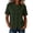 Army Green, variant on Vintage T Shirts for Women Mandarin Collar Short Sleeve Blouse Button Front Summer Top Casual Loose Fit Solid Color Asian Style Shirt (Army Green,S)
