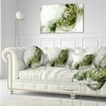 thumbnail image 3 of Designart Colored Smoke Green - Abstract Throw Pillow - 12x20, 3 of 5