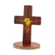 thumbnail image 1 of madera pie, crucifijo pequeño con soporte, regalo religioso 3,15 pulgadas, adorno Jesús para inauguración casa o boda., 1 of 7