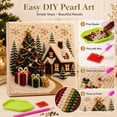 thumbnail image 4 of Christmas Snowy Cottage Diamond Art Pearl Kit for Adults | Diamond Painting KitDIY Home Decor Wall Art, Beginner DIY Seasonal Party Gift 3D Pearl Sparkle11.81*11.81in, 4 of 4