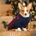 thumbnail image 5 of GreenJoy Plaid Dog Christmas Outfit - Turtleneck Dog Sweater with Leash Hole, Soft & Warm Dog Cold Weater Coat for Dogs and Cats, Perfect for Christmas and Everyday Wear, 5 of 7