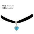 thumbnail image 3 of serony Collier Chaîne Pendentif Fille Cristal Mode Fête Collier Clavicule Bijou Réglable Cadeau de Mariage Élégant Sœur Ras du Cou Bleu, 3 of 9