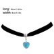 thumbnail image 5 of sweethay Collar Terciopelo Brillante Cadena Colgante Exquisita Clavícula Cuello Joyería Ajustable Boda Compromiso Regalo Gargantilla Azul Type3 NO3, 5 of 6