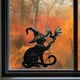 thumbnail image 5 of HWRETIE Colgante de carillón de viento de bruja de Halloween,decoración para fiestas al aire libre en el hogar,adorno de Halloween con gato tocando murciélago para colgar en la ventana, 5 of 5