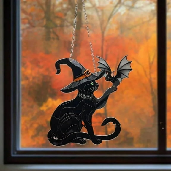 Darzheoy Halloween Witch Wind Chime Pendant - Spooky Outdoor Indoor Dr, Durables Hanging Window Door Drations for Party, Unique Creepy Home Dration, color