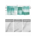 thumbnail image 4 of Valances for Windows Aqua White Rod Pocket Cafe Window Treatments Valance Curtains for Kitchen Bathroom Laundry Basement Windows 60"x18", 4 of 9
