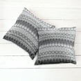 thumbnail image 6 of Ambesonne Grey Throw Pillow Cover 2 Pack, Nordic Snowflake Pattern, 20", Grey White Black, 6 of 7