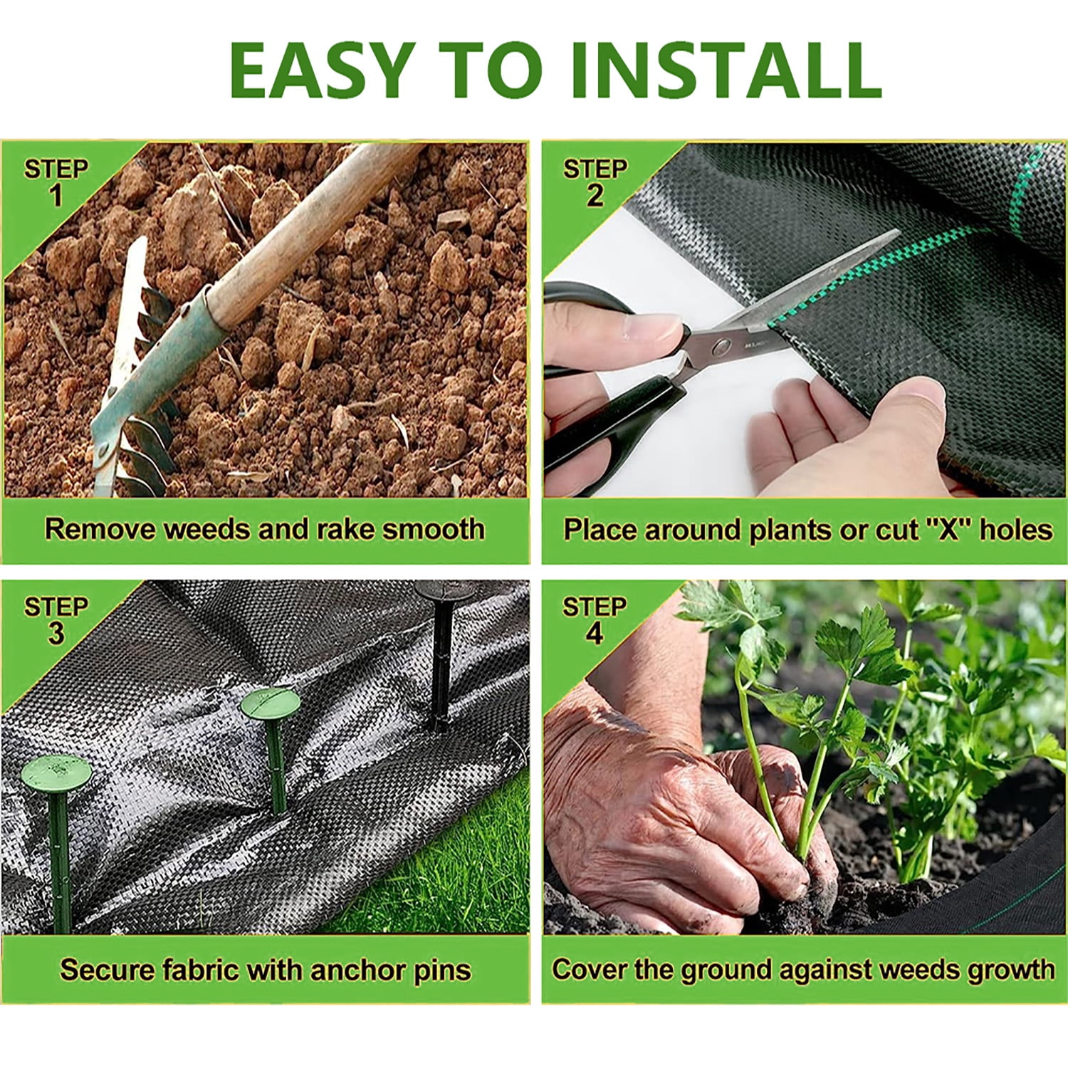 Goasis Lawn Black Weed Barrier 3ft x 250ft Heavy Duty PP Woven Landscape Fabric