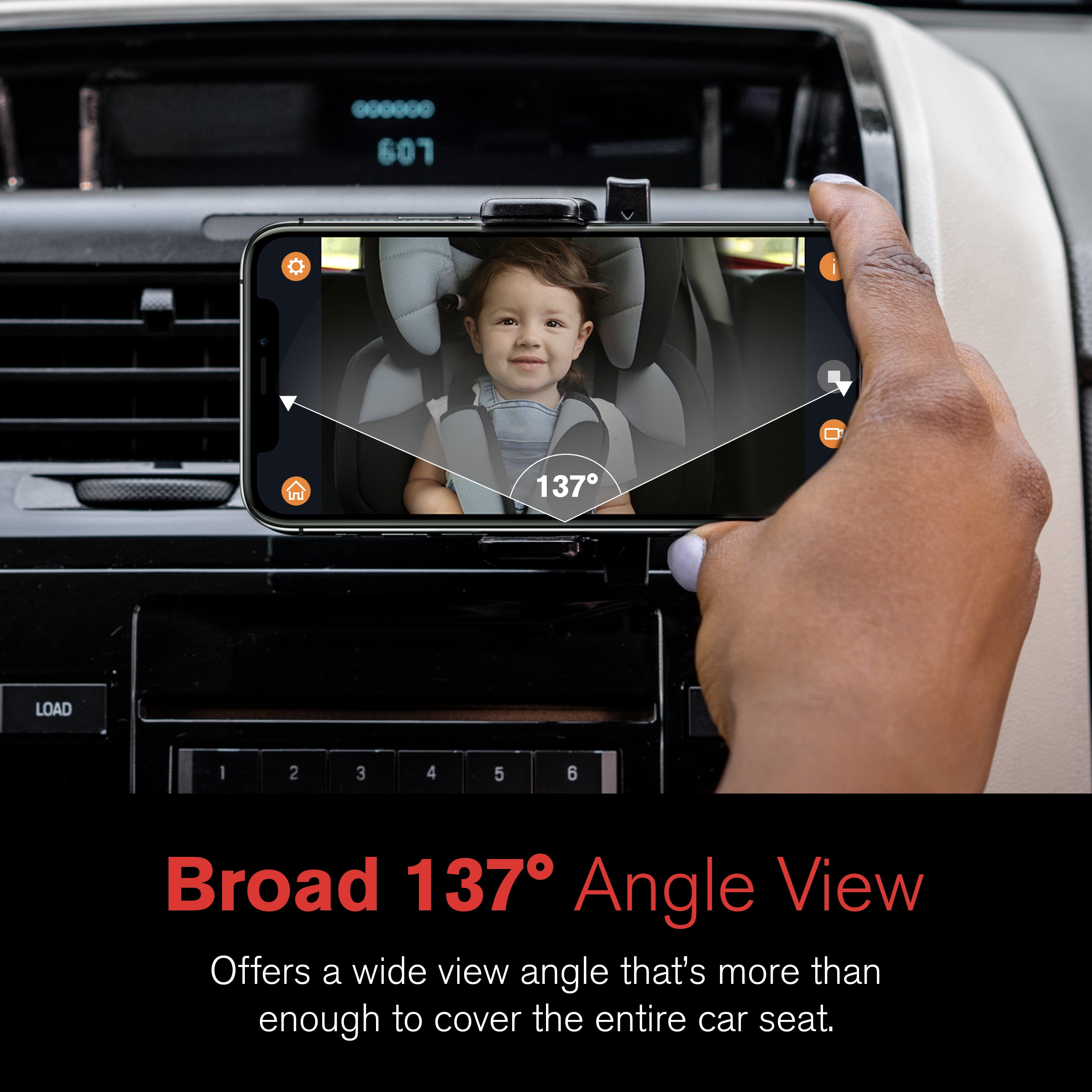 YADA Wireless in-Car 1080P Portable Baby Monitor Camera, Universal Compatibility, App Control and Record