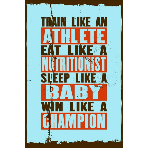 Ezposterprints Motivational Inspirational Posters for Home Office School Classroom Kidsroom - Motivational Quotes Poster Printing - Wall Art Print - 'TRAIN LIKE' - 12X18 inches