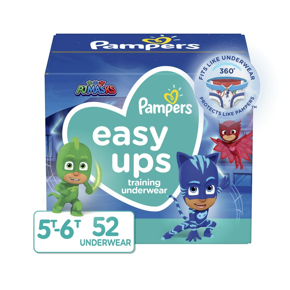 Pampers Easy Ups Training Underwear Boys, Size 7 5T-6T, 52 Count