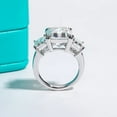 thumbnail image 3 of Silvago Jewel Prong Set 2.6 Ct Emerald Cut Lab Created Diamond Three Stone Anniversary Ring - 14K White Gold Plated Ring - 50th Wedding Anniversary Gifts - Sisters Gifts for Her, 3 of 9