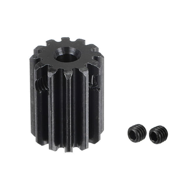 Unique Bargains 4mm Aperture 12T Mod 1 45# Steel Spur Diff Differential Motor Pinion Gear