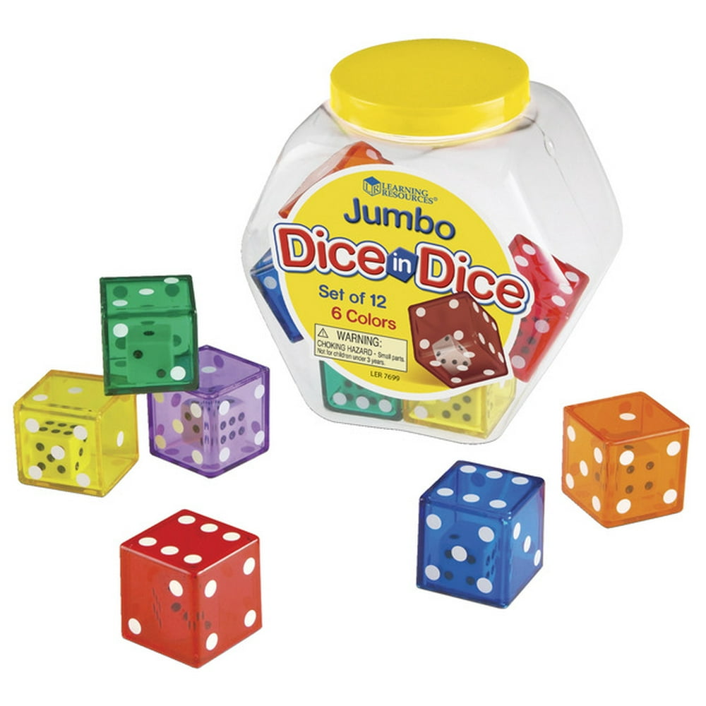 Learning Resources Jumbo Dice in Dice, Set of 12