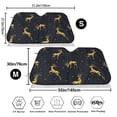 thumbnail image 3 of Uemuo Christmas Deers Pattern Accordion Car Windshield Sun Shade, Foldable Reflective Sun Visor for Car, Reflector Windshield Sunshade-Small, 3 of 7
