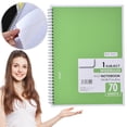 thumbnail image 2 of 1-Subject Notebook, Spiral Notebook, College Ruled Paper, 7.87" X 10.63", 70 Sheets Per Notebook, Wide Ruled Notebook(Green), 2 of 9