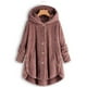thumbnail image 1 of Women's jacket fashion button fluffy wool hooded jacket loose winter warmth plus size WD.WDQZL Hogar, 1 of 1