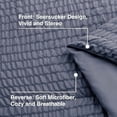 thumbnail image 4 of Seersucker Navy Blue Twin XL Comforter Set, 5-Piece All Season Lightweight Bed in a Bag Bedding Set with Comforter, Flat Sheet, Fitted Sheet, Pillowcase and Sham | Soft,Breathable, Lightweight, 4 of 7