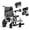 Silver, variant on DTTRA 36lbs Ultralight Foldable Electric Wheelchair for Adults and Seniors, Heavy Duty All Terrain Power Wheelchair with 12-Mile Range, 360° Joystick, LED Light, USB Port & Cup Holder, Black