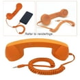 thumbnail image 3 of Auricular de teléfono móvil retro a prueba de radiación de 3,5 mm, Mini, Confort, Clásico, Elegante Receptor de llamadas de teléfono Micrófono naranja SM SunniMix Auricular de teléfono retro, 3 of 8