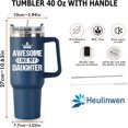 thumbnail image 5 of Funny Birthday Gift For Dad From Daughter, Awesome Like My Daughter Tumbler 40oz, Christmas Father''s Day Gift For Dad, Father In Law Birthday Gift From Daughter In Law, New Bonus Dad Gift, 5 of 6