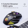 thumbnail image 4 of Ratón óptico inalámbrico ergonómico recargable con receptor USB Ordenador de juegos RGB Ratones inalámbricos Ajustable sin controlador 2.4Ghz Inevent EL005039-00B, 4 of 7