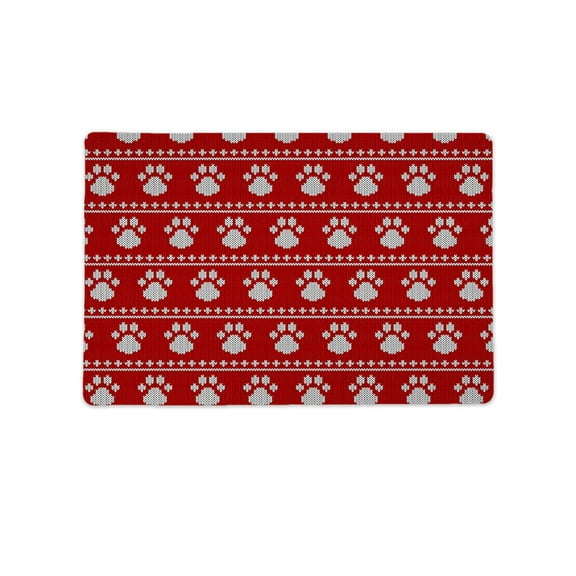 Christmas Dog Paws Mat Rectangle -Image by Shutterstock,