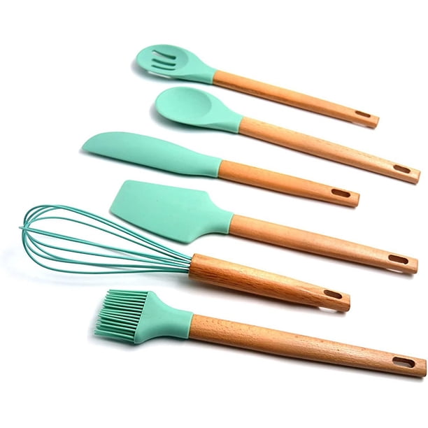 Juego de 6 espátulas de silicona Ifeng, resistentes al calor, para hornear, utensilios de cocina, pinzas antiadherentes, espátulas y cucharas.