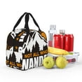 thumbnail image 4 of Rateoe Not All Who Wander Are Lost4 Pattern Insulated Lunch Bag with Thick Aluminum Foil Lunch Tote Bag with Front Pocket for Men and Women, Ideal for Work, School, Picnics, and Travel, 4 of 5