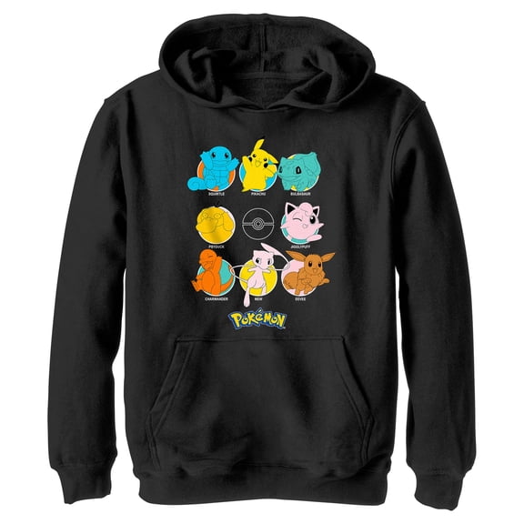Boys Pokemon Character Circles Lightweight Hoodie