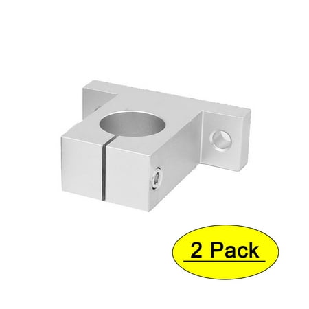 

SK30 30mm Shaft Inner Diameter Rail Linear Motion Guide Support Silver Tone 2pcs