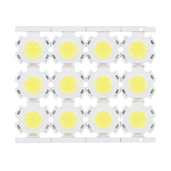 LED COB Light Emitter Component - 12Pcs, 5W, 15-17V, DIY Spotlights, Downlight, Ceiling Lamp - White