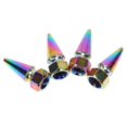thumbnail image 3 of 4pcs Mini Cnc Rainbow Car Wheel Tire Valve Stem Caps Dust Covers, 3 of 5