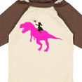 thumbnail image 4 of Inktastic Princess Riding Her T-rex Girls Long Sleeve Baby Bodysuit, 4 of 5