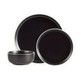 thumbnail image 1 of Safdie & Co. Dinnerset 12PC 2 Tone Cylinder Matte Black, 1 of 2