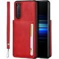 thumbnail image 2 of IBAOLE pour Huawei P30 Étui Portefeuille, Support en Cuir PU Premium Protection Antichoc pour Huawei P30 (Rouge) Sony Xperia 5 II, 2 of 8