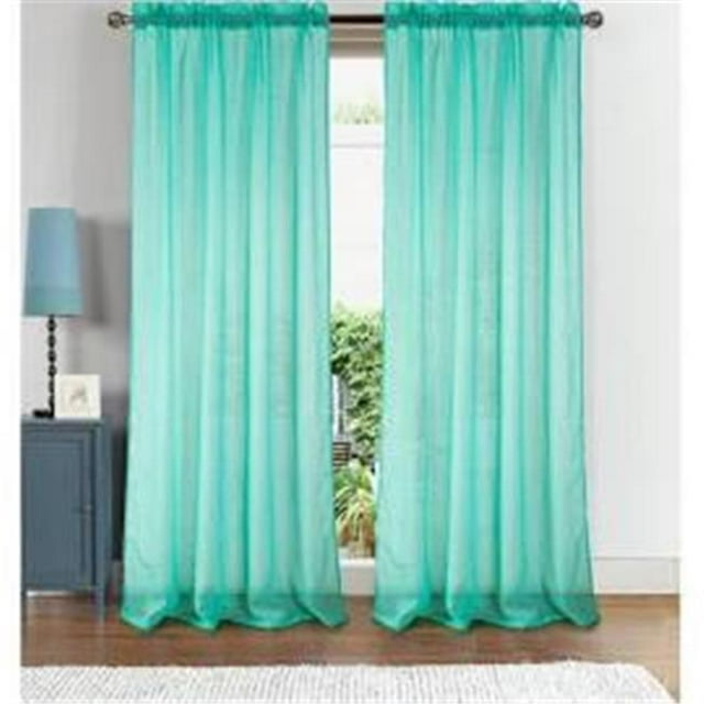 Ramallah Trading PNA08803 54 x 90 in. Astro Textured Rod Pocket Curtain Panel, Aqua