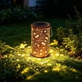 thumbnail image 4 of Colorful Sunflower Glow Solar Garden Lantern, Solar Outdoor Hanging Light Dragonflys Elementl Solar Light, Hanging Sunflower Lantern Lights with Colorful Projection, Outdoor Waterproof, 4 of 6