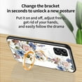 thumbnail image 6 of Feishell Compatible with Samsung Galaxy A04e 6.5 inch Flower Pattern Case with Diamond Ring Holder Support Magnetic Car Mount,Shockproof Luxury Glossy Glass Slim Phone Case for Women Girls,B, 6 of 11