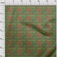 thumbnail image 2 of oneOone Polyester Lycra Fabric Stripe|Leaves & Hen Block Printed Craft Fabric BTY 56 Inch Wide, 2 of 4
