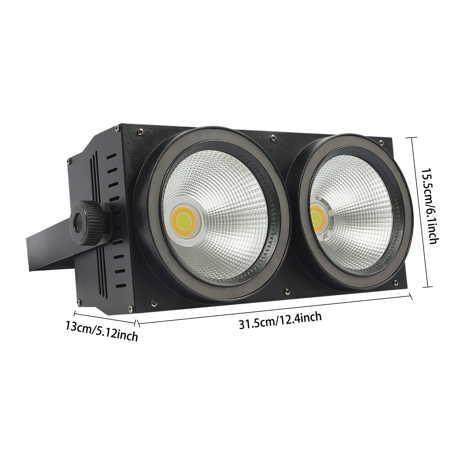 Miumaeov 200W COB Par Light Multicolor 2-Eyes LED COB Par Lamp Stage Lighting Effect DMX