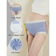 thumbnail image 5 of Happy Cherry Maternity High Waisted Underwear Pregnancy Women Panties Postpartum Hipster Panty Pregnancy Under The Bump Comfortable Soft Modal Briefs 3 Pack 4XL, 5 of 7