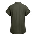 thumbnail image 5 of T Shirts for Women 2026 Summer Short Batwing Sleeve V Neck Ribbed Dressy Casual Office Work Tshirt Blouse, 5 of 6