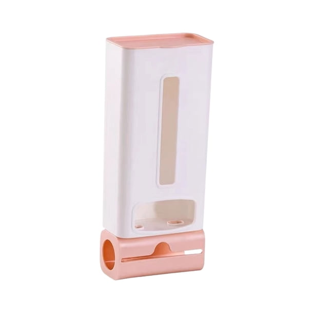 Caja de almacenamiento de plástico Yuarrent organización de cocina montaje en pared rosa